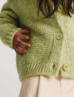 Chunky Knit V-Neck Textured Cardigan (2-10 Yrs)