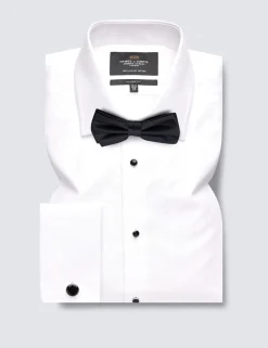 Classic Fit Easy Iron Pure Cotton Textured Dinner Shirt