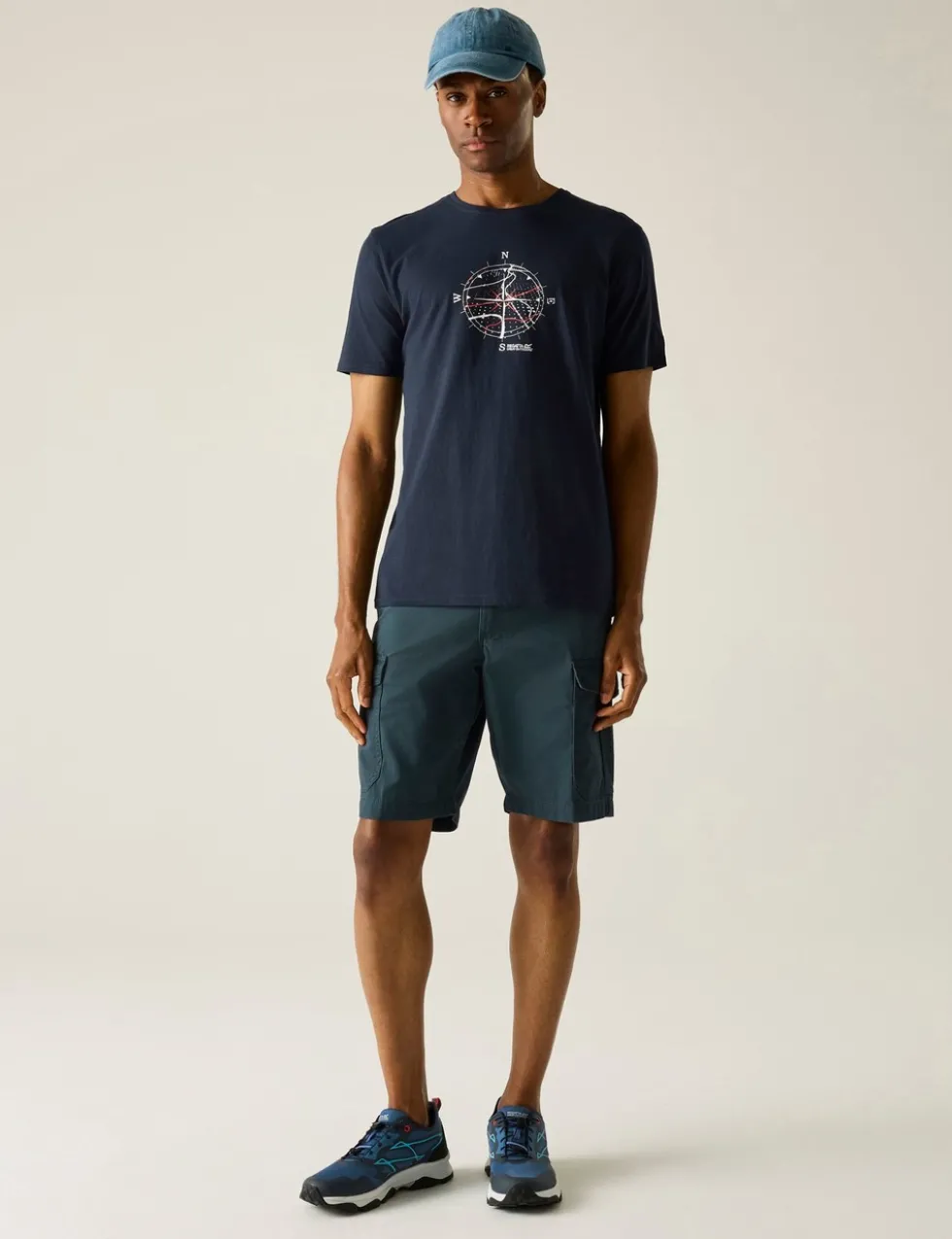 Cline IX Cotton Rich Compass Graphic T-Shirt