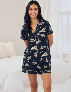Cockapoo Snooze Dog Print Short Pyjama Set