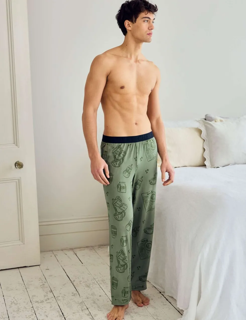 Coffee Print Pyjama Bottoms