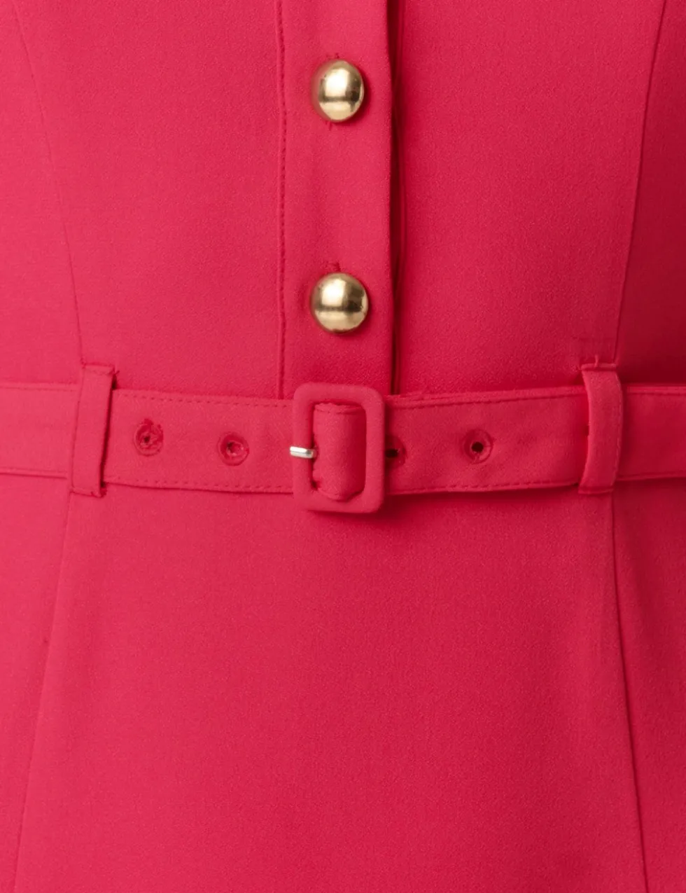 Collared Belted Midi Shirt Dress