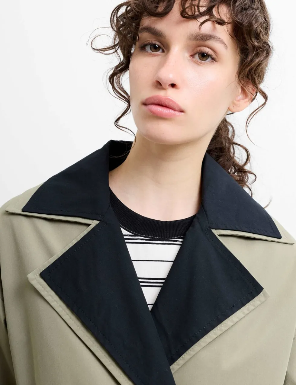 Collared Longline Trench Coat