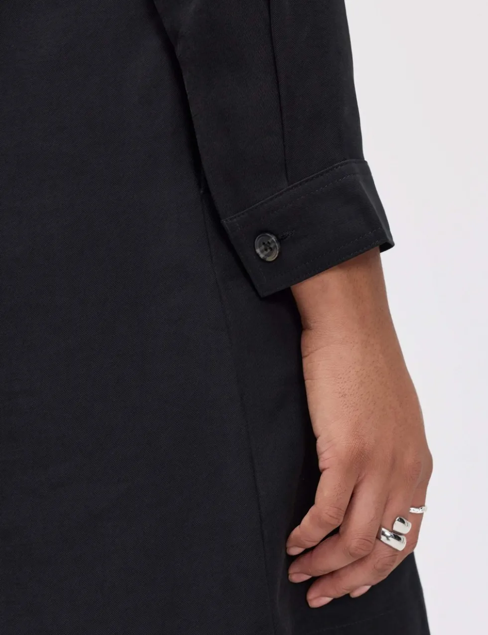 Collared Zip Up Mini Shirt Dress