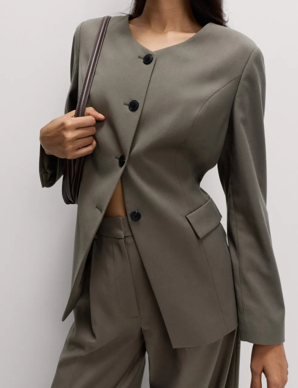 Collarless Jacket