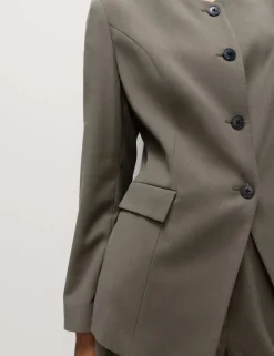 Collarless Jacket