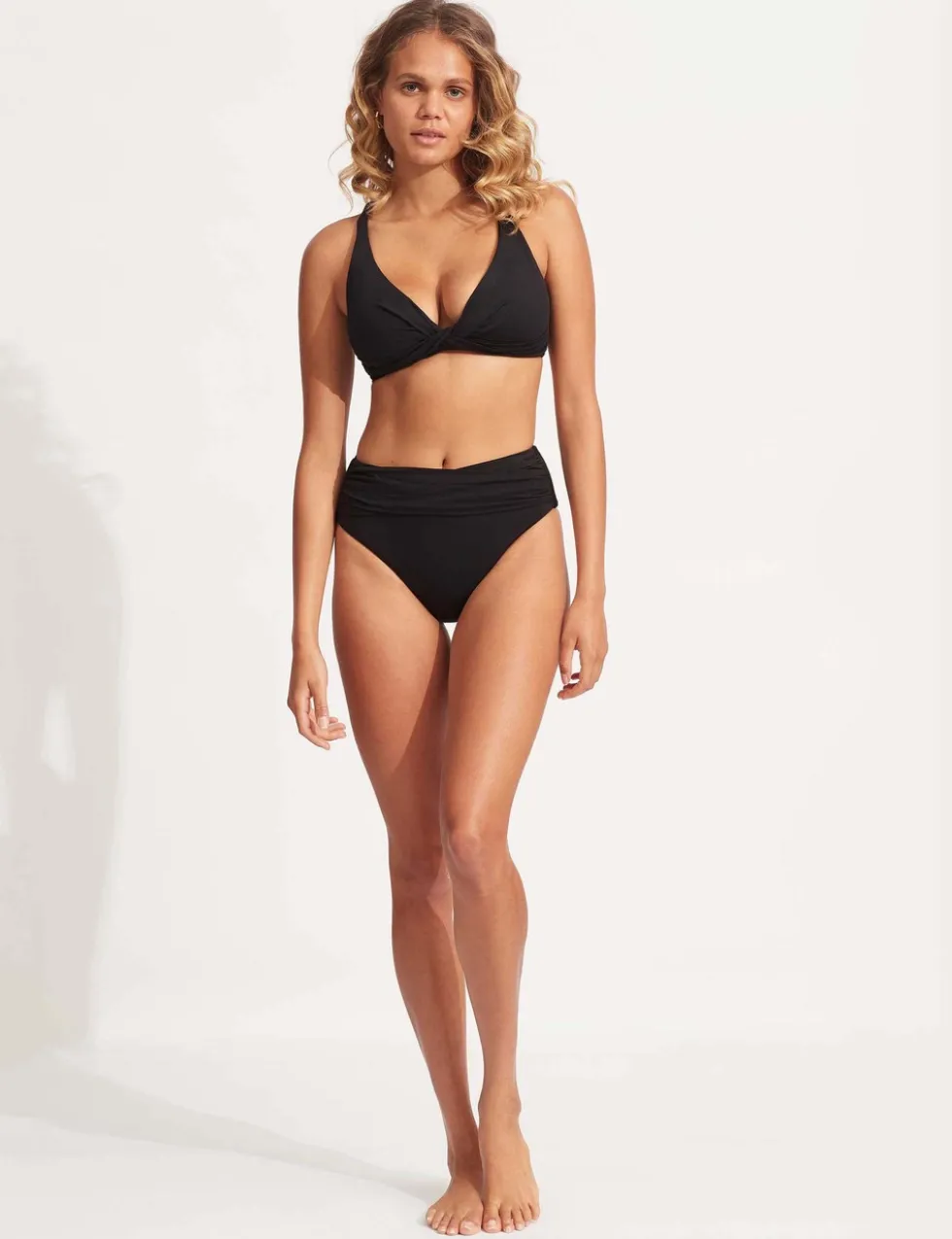 Collective High Waisted High Leg Bikini Bottoms