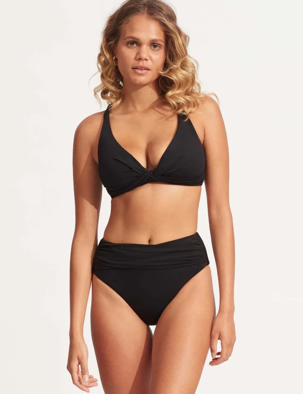 Collective High Waisted High Leg Bikini Bottoms