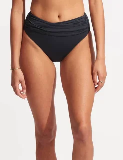 Collective High Waisted High Leg Bikini Bottoms