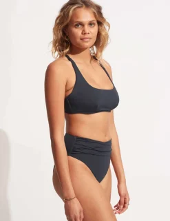 Collective High Waisted High Leg Bikini Bottoms