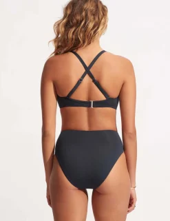 Collective High Waisted High Leg Bikini Bottoms