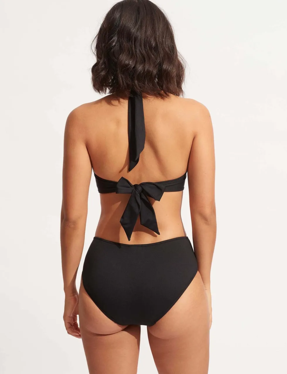 Collective Padded Twist Front Plunge Halterneck Bikini Top