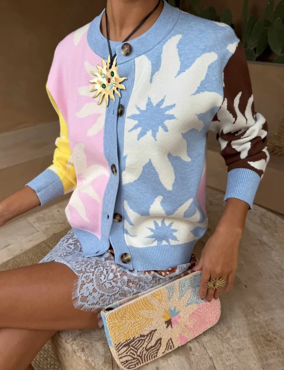 Colour Block Cardigan