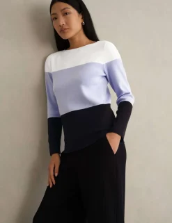 Colour Block Crew Neck Jumper