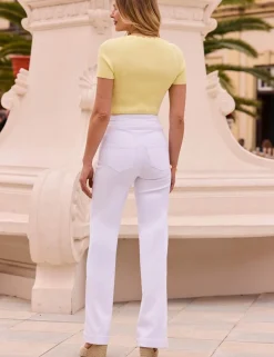 Contour Waist Straight Leg Jeans