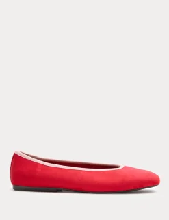 Contrast Trim Flat Ballet Pumps