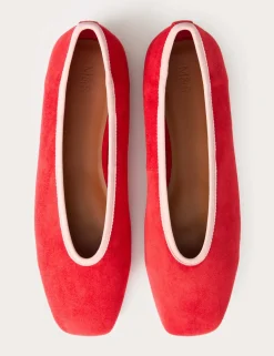 Contrast Trim Flat Ballet Pumps