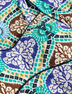 Control Printed Padded Square Neck Swimsuit