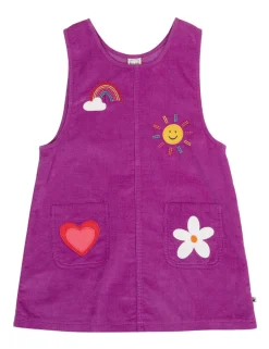 Cord Appliqué Pinafore Dress (2-12 Yrs)
