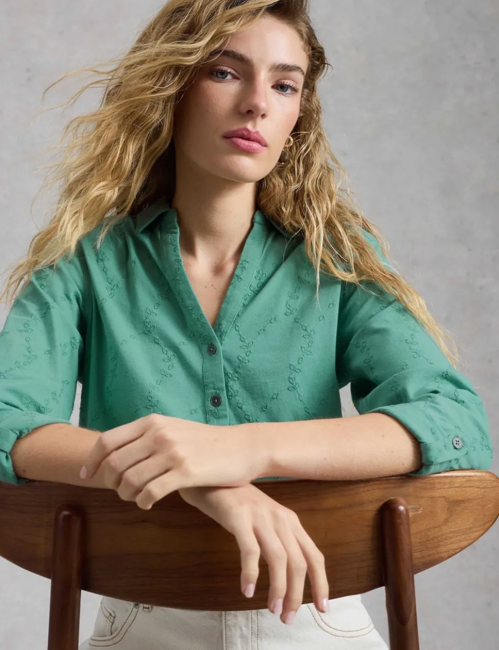 Corduroy Collared Maxi Shirt Dress