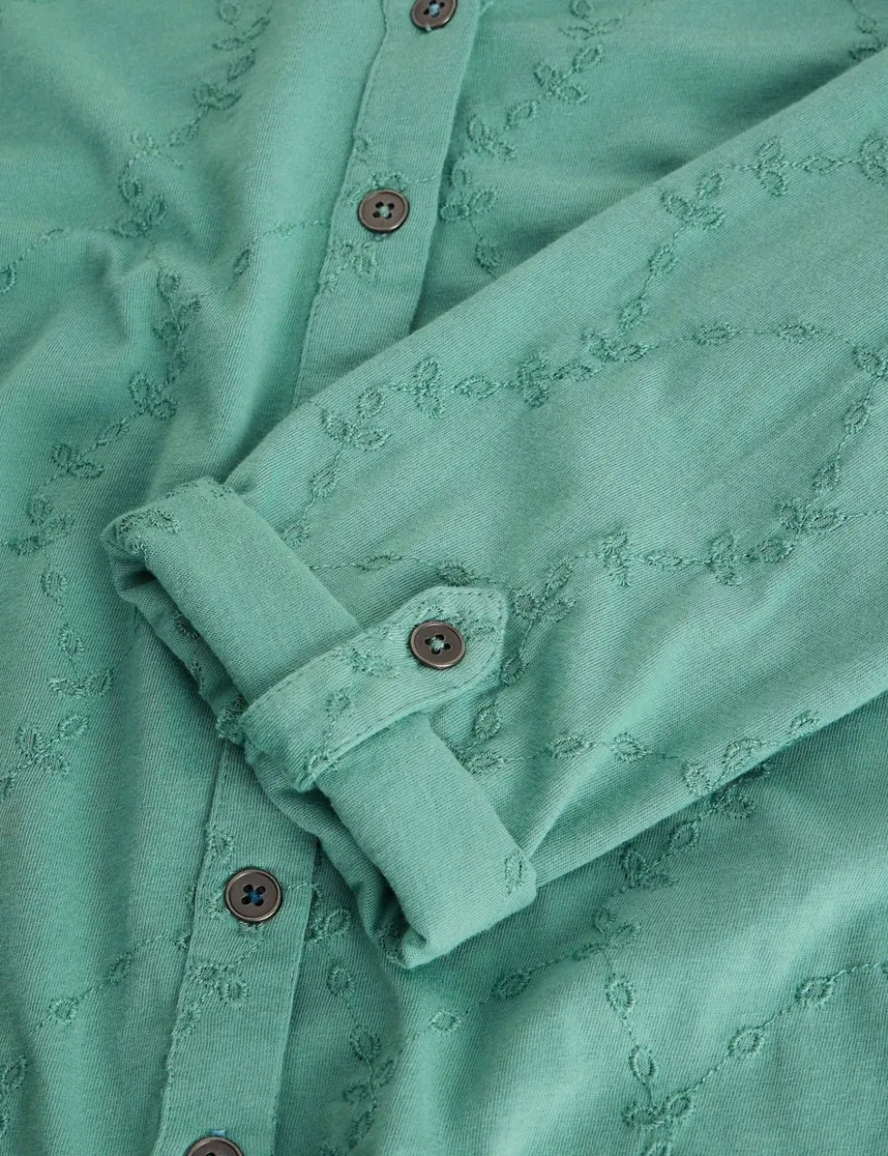 Corduroy Collared Maxi Shirt Dress