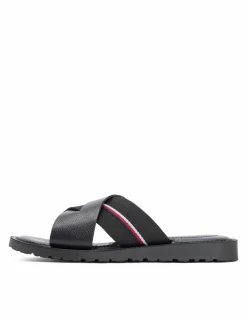 Core Leather Slip On Sandals