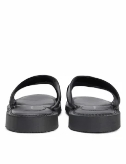Core Leather Slip On Sandals
