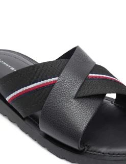 Core Leather Slip On Sandals