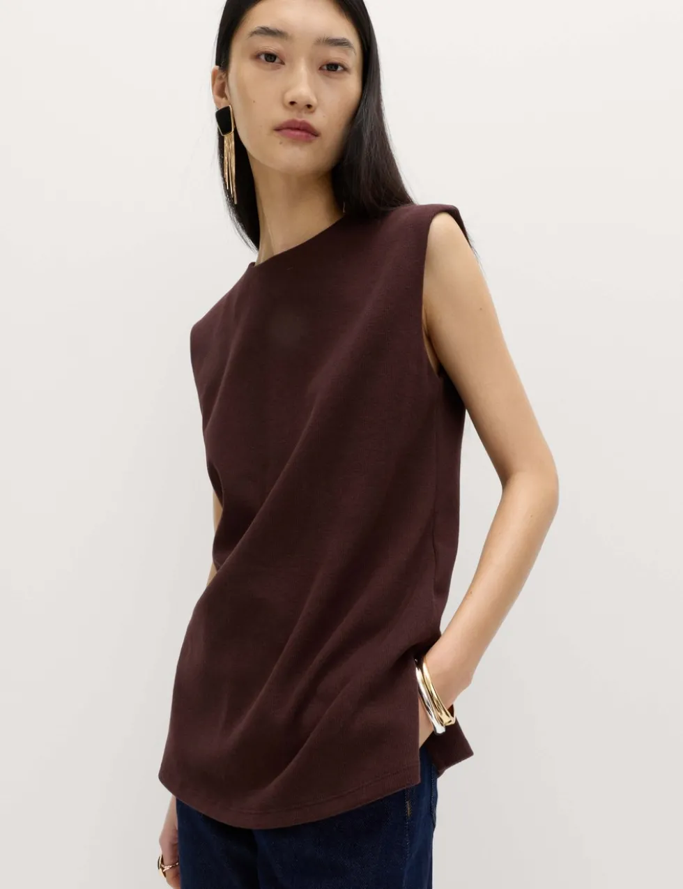 Cosy Cotton Blend Round Neck Top