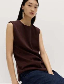 Cosy Cotton Blend Round Neck Top