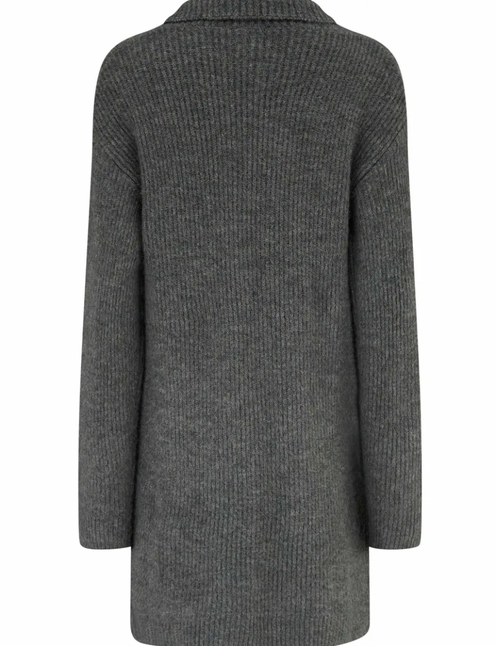 Cosy Ribbed Half-Zip Mini Knitted Dress