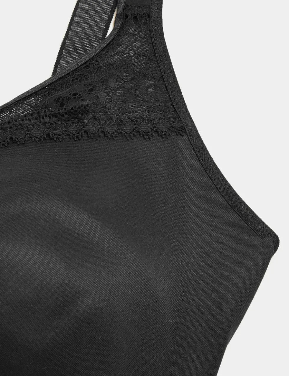 Cotton Blend & Lace Non Wired Total Support Bra B-H