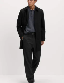 Cotton Blend Car Coat Mac