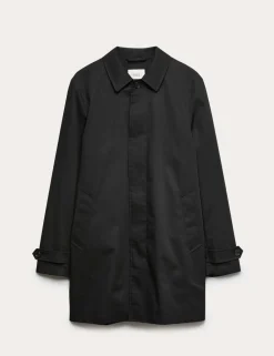 Cotton Blend Car Coat Mac