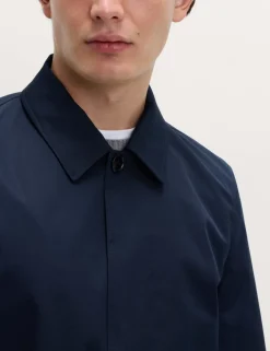 Cotton Blend Car Coat Mac