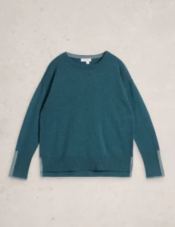Cotton Blend Contrast Detail Jumper