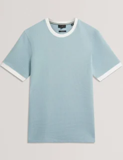Cotton Blend Crew Neck T-Shirt