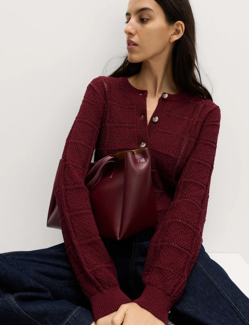 Cotton Blend Cropped Cardigan