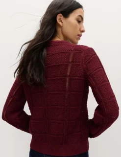 Cotton Blend Cropped Cardigan