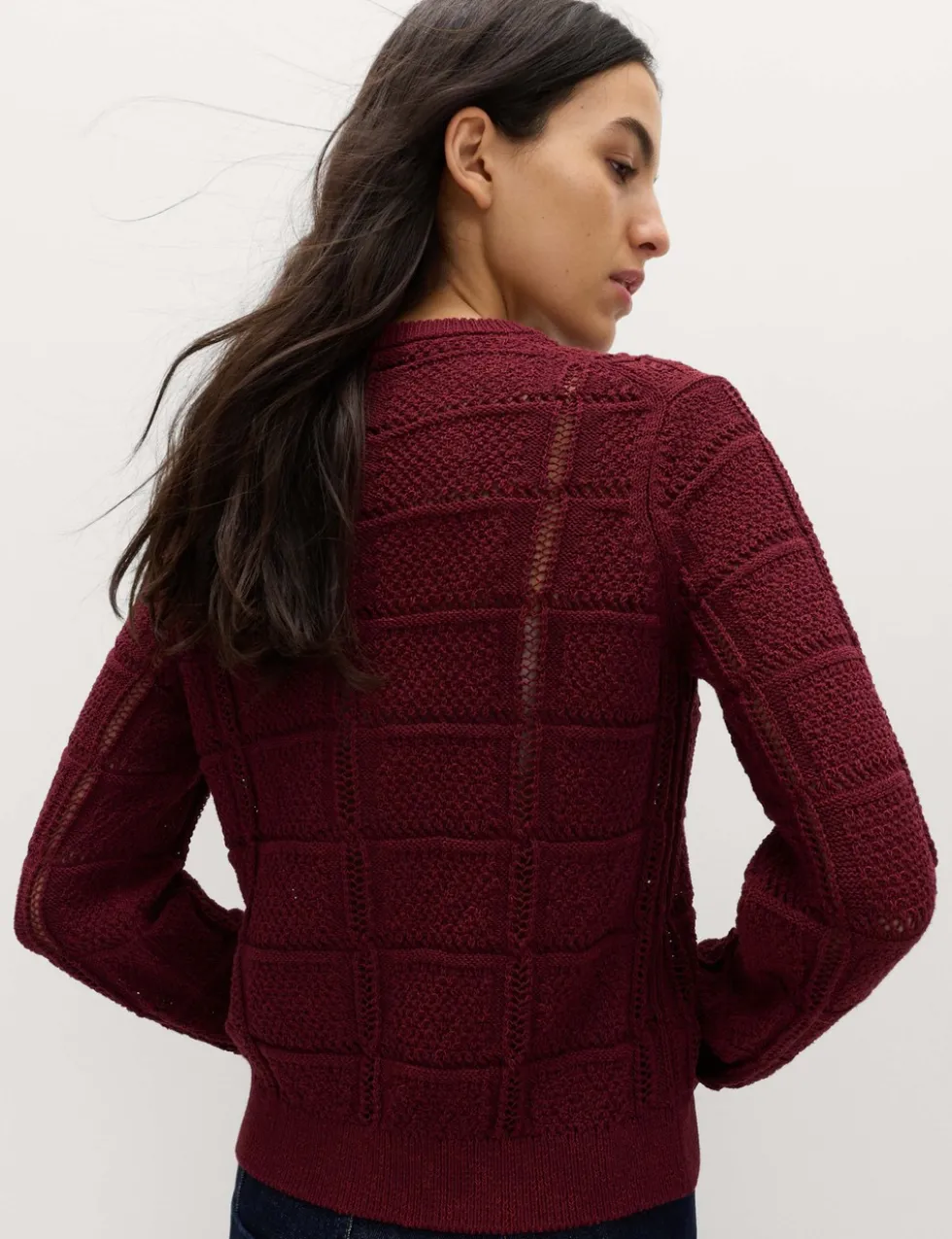 Cotton Blend Cropped Cardigan
