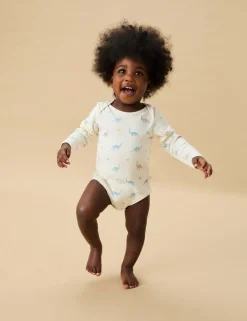 Cotton Blend Dinosaur Bodysuit (0-24 Mths)