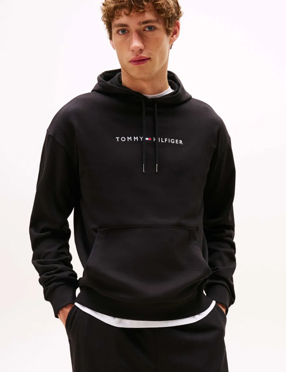 Cotton Blend Drawstring Loungewear Hoodie