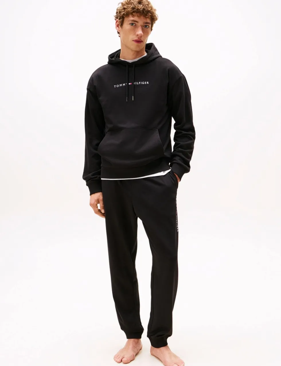 Cotton Blend Drawstring Loungewear Hoodie