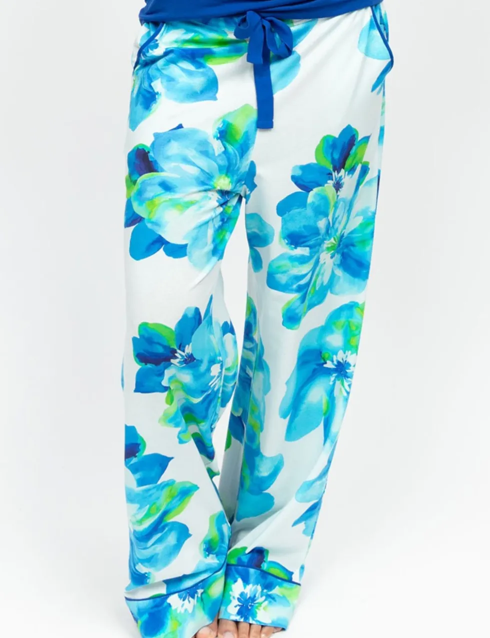 Cotton Blend Floral Wide Leg Pyjama Bottoms