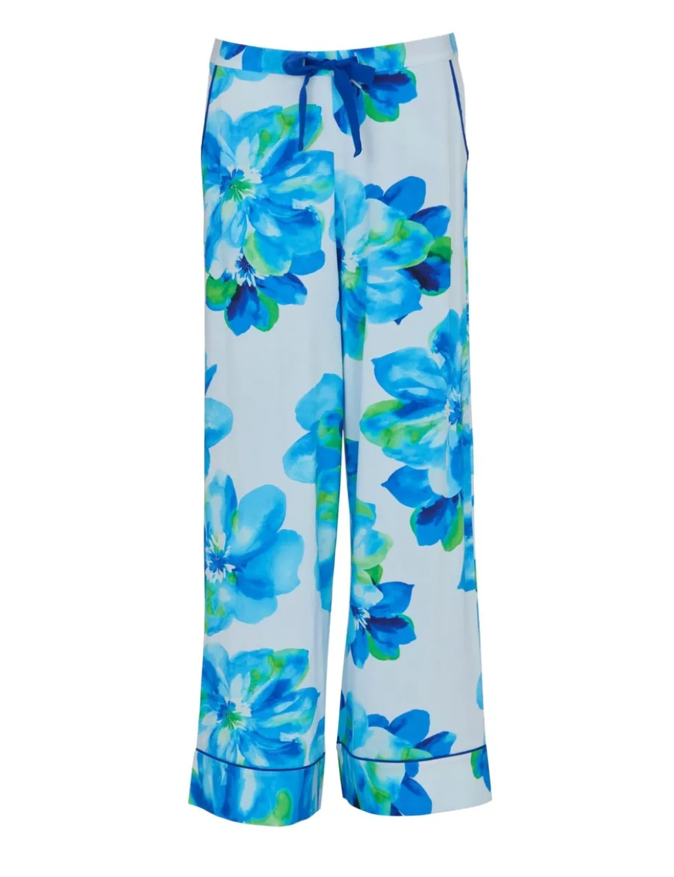 Cotton Blend Floral Wide Leg Pyjama Bottoms