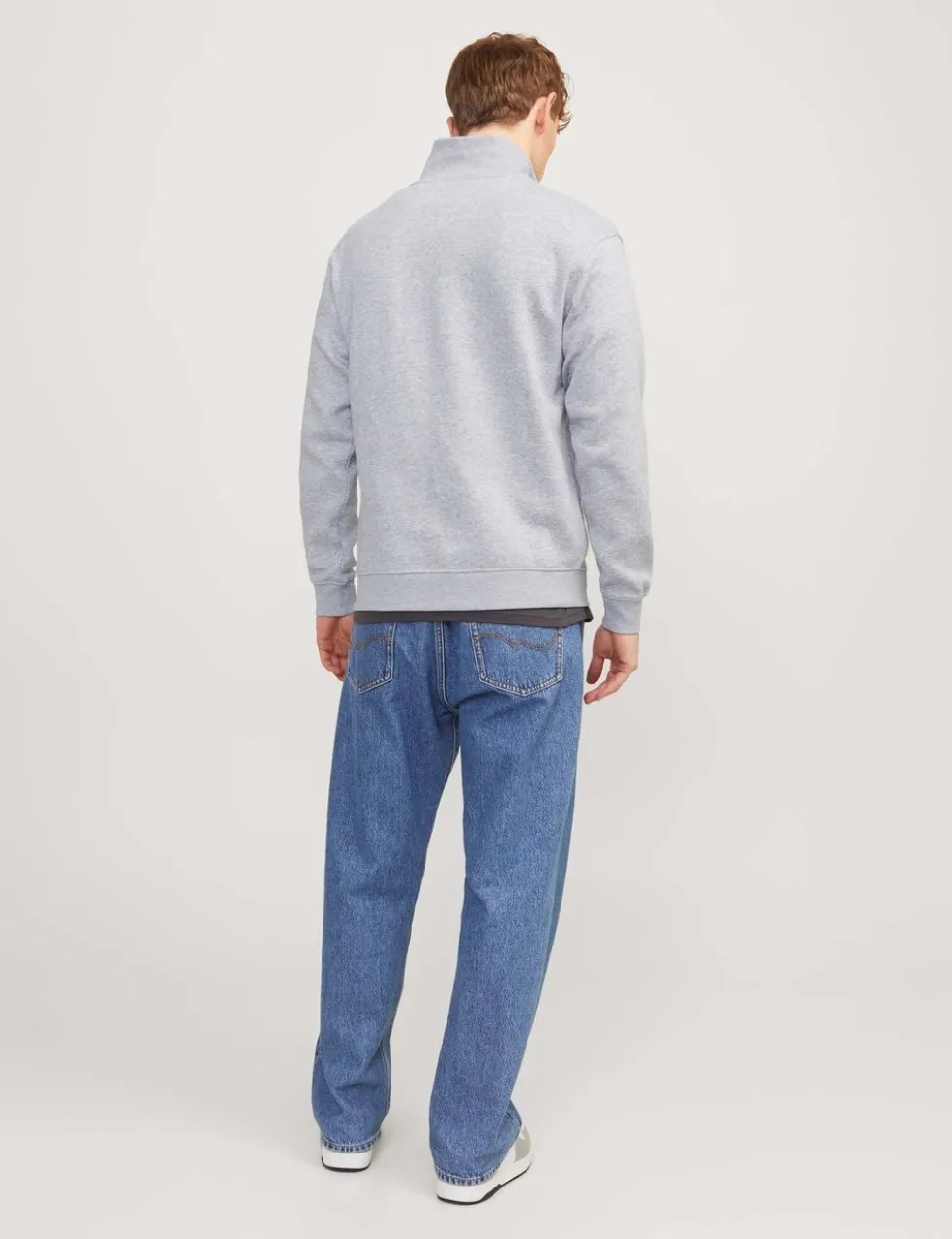 Cotton Blend Half Zip Sweatshirt