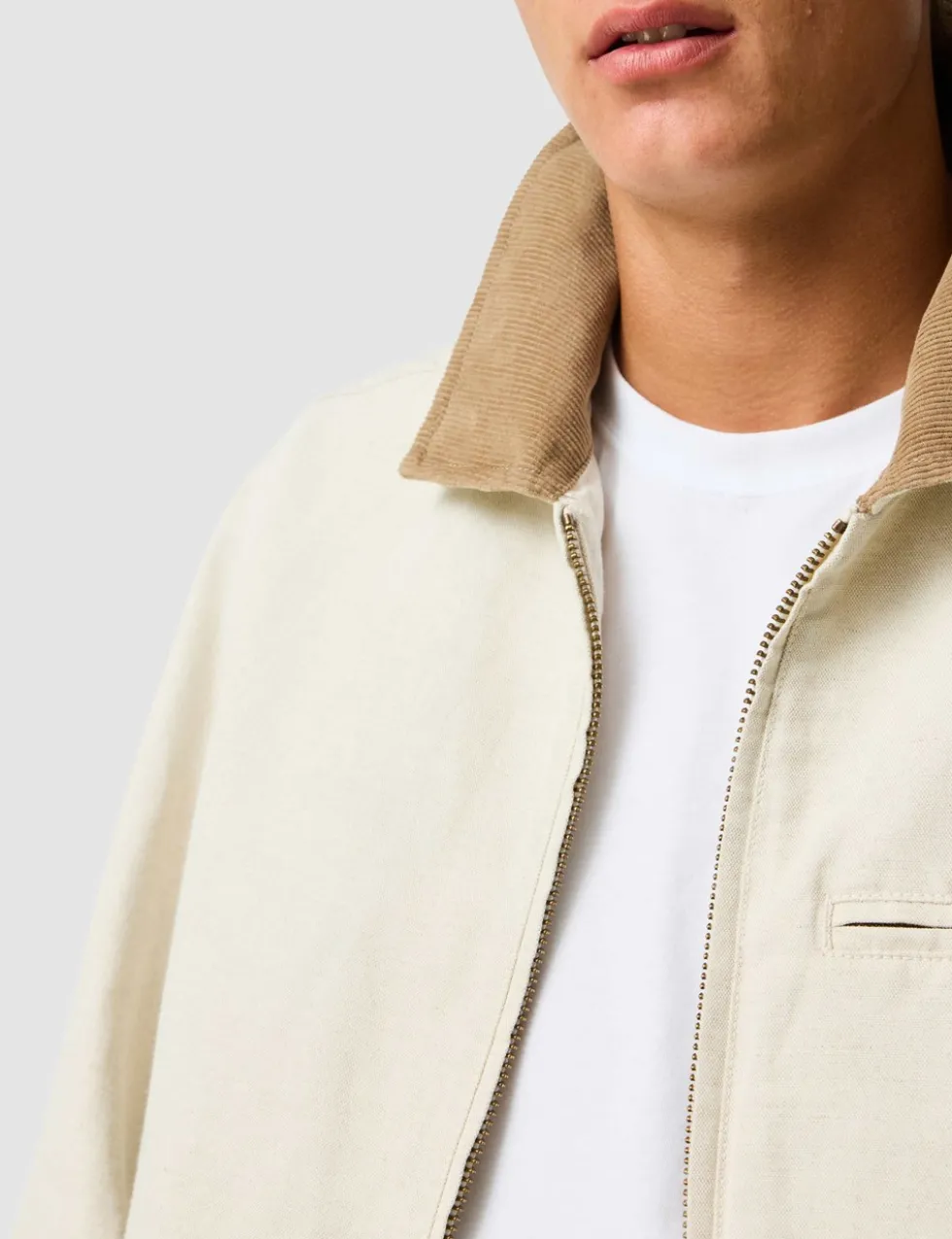 Cotton Blend Harrington Jacket