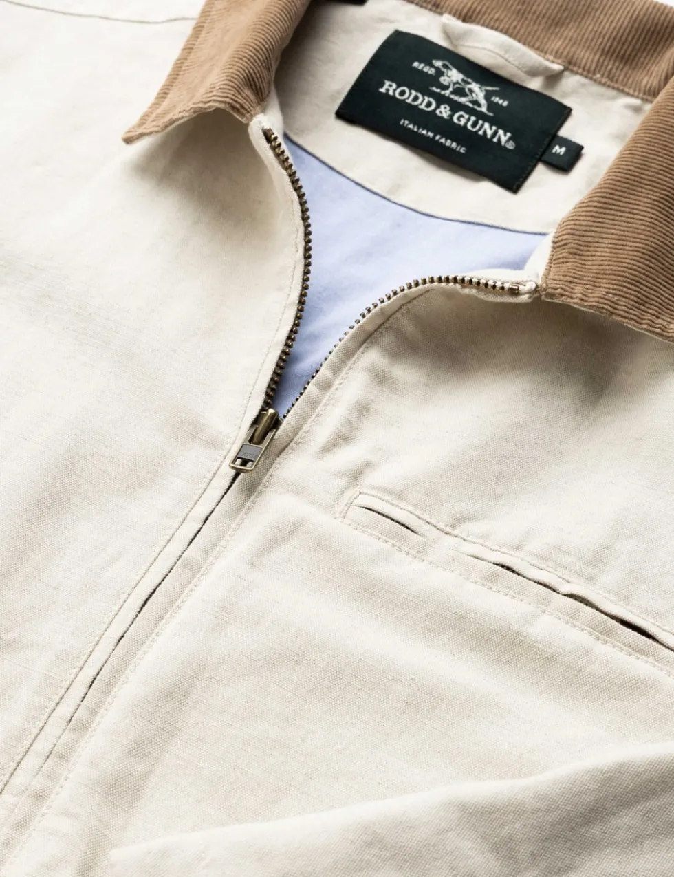 Cotton Blend Harrington Jacket