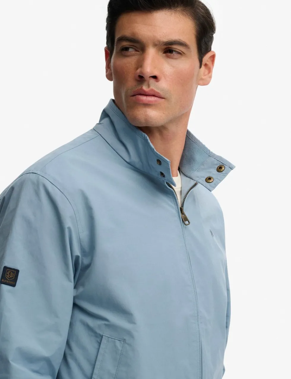 Cotton Blend Harrington Jacket