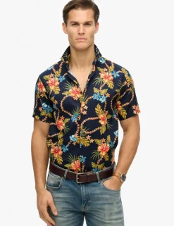 Cotton Blend Hawaiian Shirt